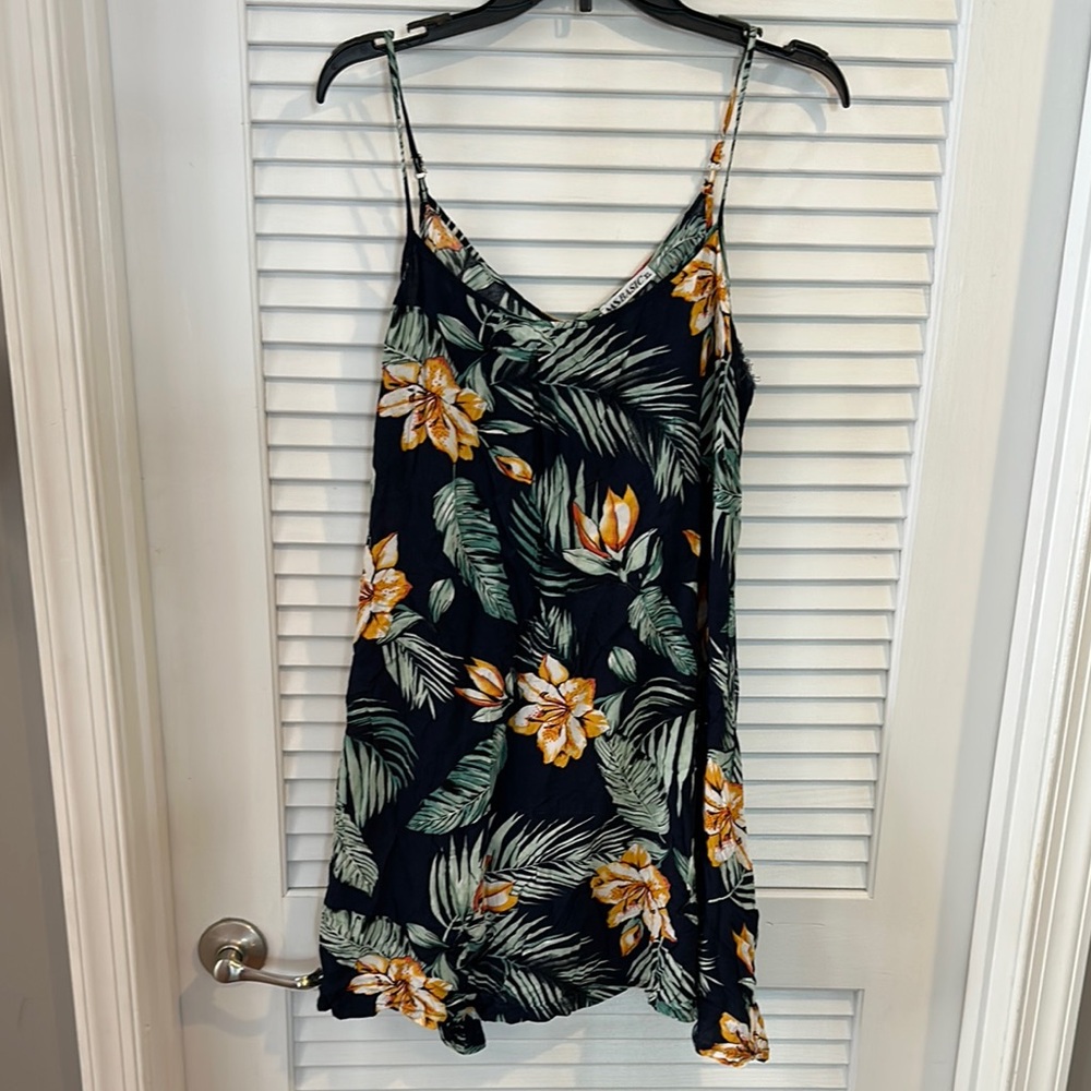 Floral Black Mini Dress